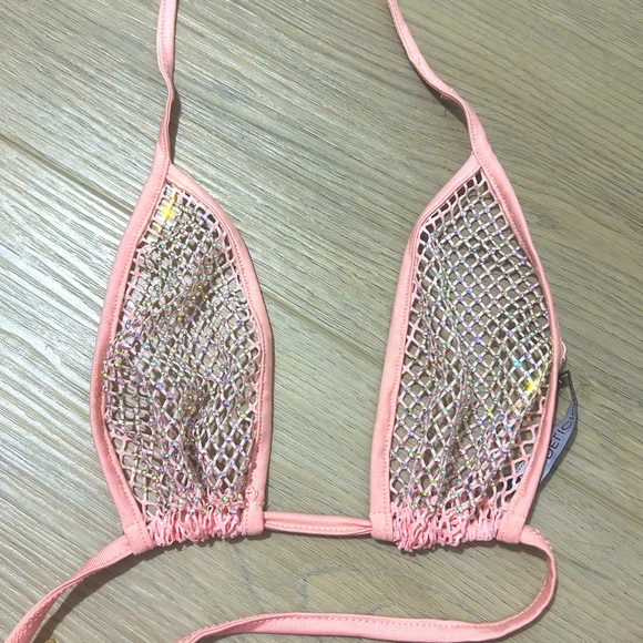 🎀 **Hot and delicious light Pink Rhinestone Bathing Suit - Size Small** 🎀 - Picture 1 of 3